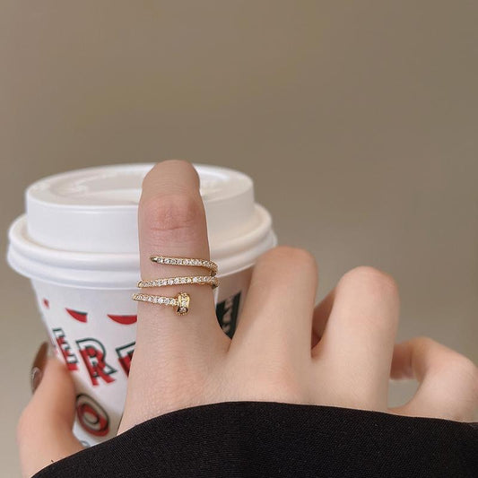 UNI-12167 - Diamond Multi-layer Gold - Ring