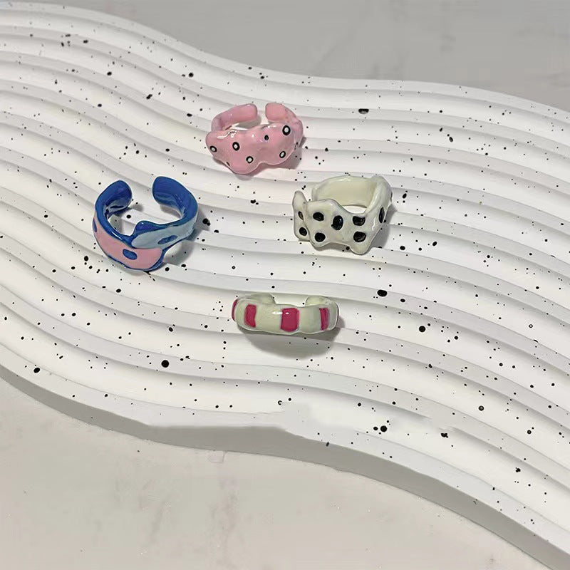UNI-11545-46-47 - Funky Style  Acrylic - Ring