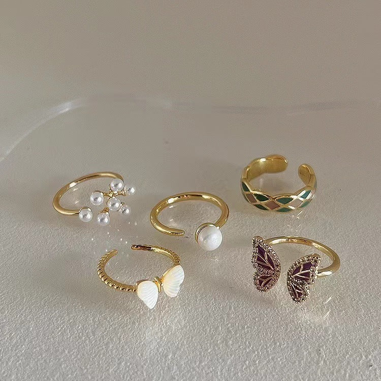 UNI-10958 - Purple Butterfly Gold - Ring