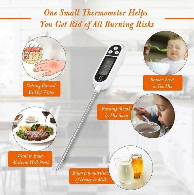 Digital Precision Thermometer with LCD Display