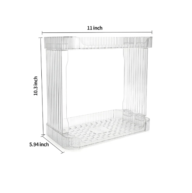 Double Layer Acrylic Multi Purpose Storage Rack