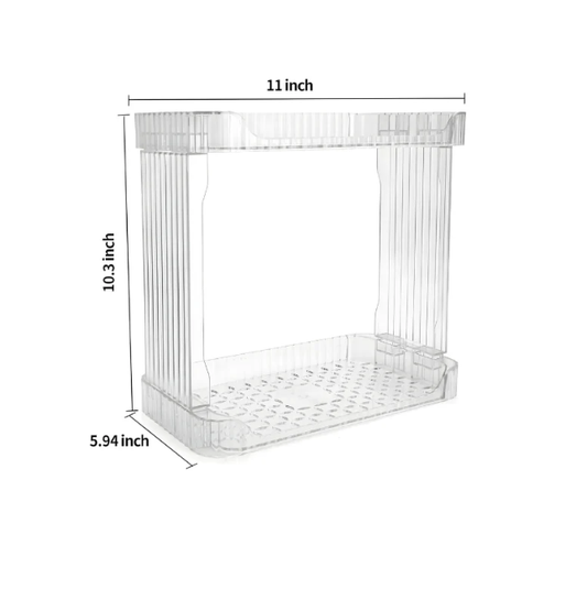 Double Layer Acrylic Multi Purpose Storage Rack