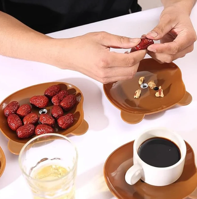8 pcs Bear Plates Set For Kids Serving
