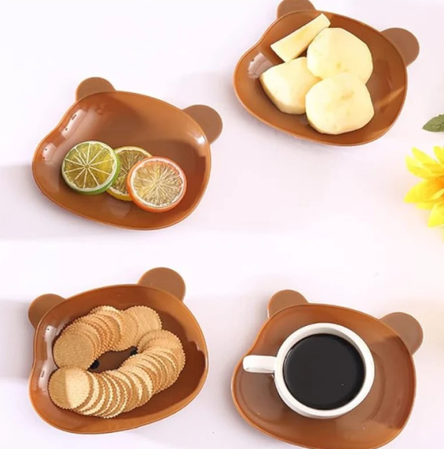 8 pcs Bear Plates Set For Kids Serving