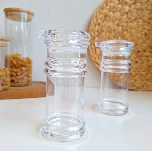 Acrylic Salt &amp; Pepper Shaker Transparent Spice Dispenser