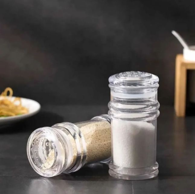 Acrylic Salt &amp; Pepper Shaker Transparent Spice Dispenser