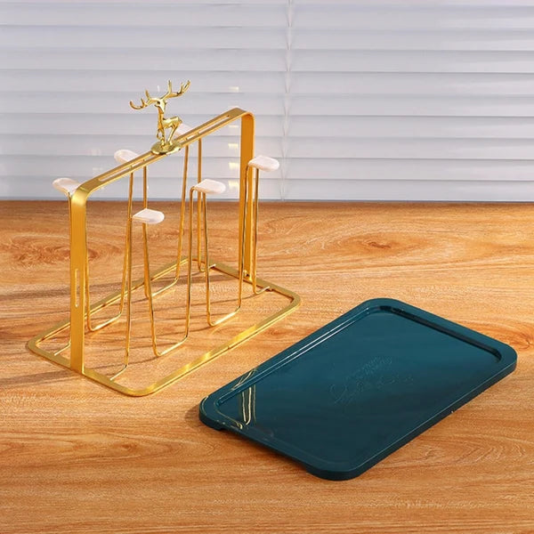Glass Holder Rack Kitchen Cup &amp; Glass Organizer Stainless Steel (Just Stand)
