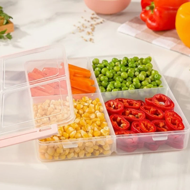 Limon Big 4 Section Freezer Airtight Plastic Box With Lid