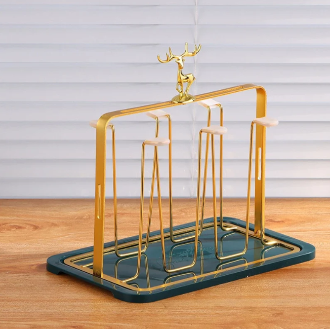 Glass Holder Rack Kitchen Cup &amp; Glass Organizer Stainless Steel (Just Stand)