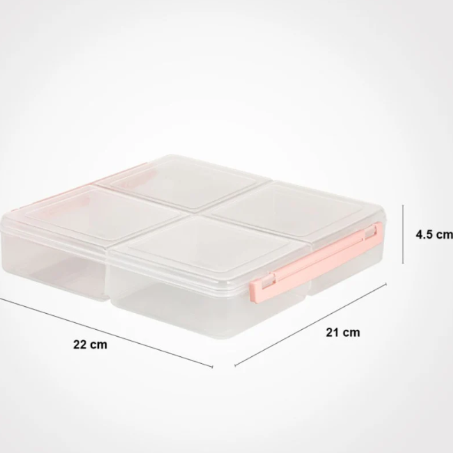 Limon Big 4 Section Freezer Airtight Plastic Box With Lid