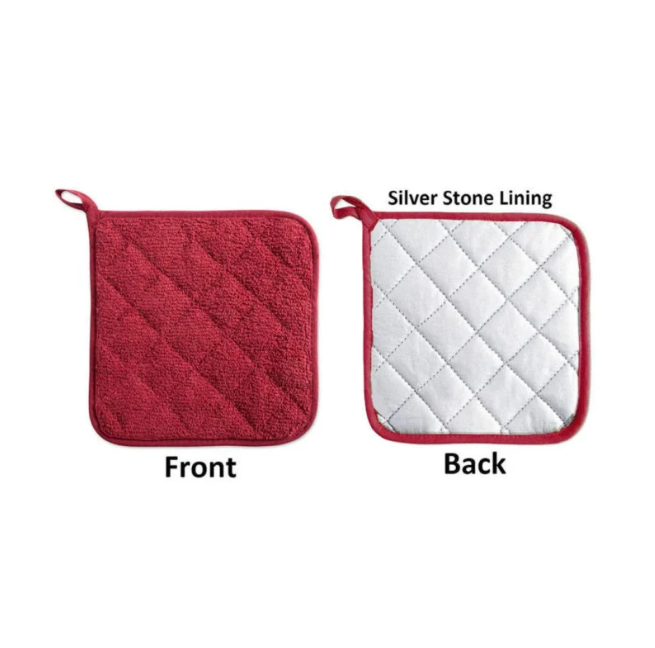 2PCS Heavy Duty Pot Holder Set Heat Resistant Kitchen Pads