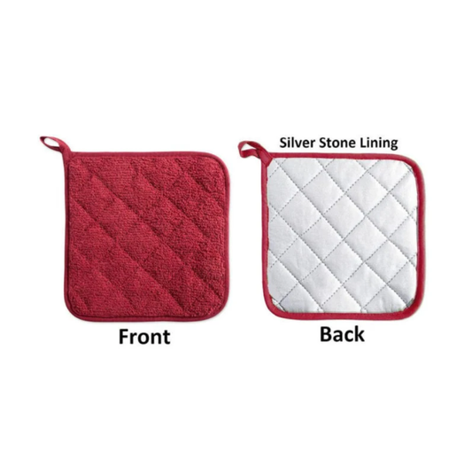 2PCS Heavy Duty Pot Holder Set Heat Resistant Kitchen Pads