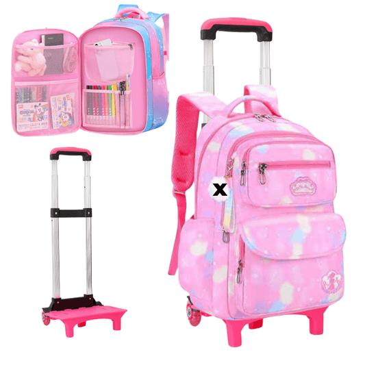 Girls Trolley School Bag Waterproof - 2 Wheels - image 1