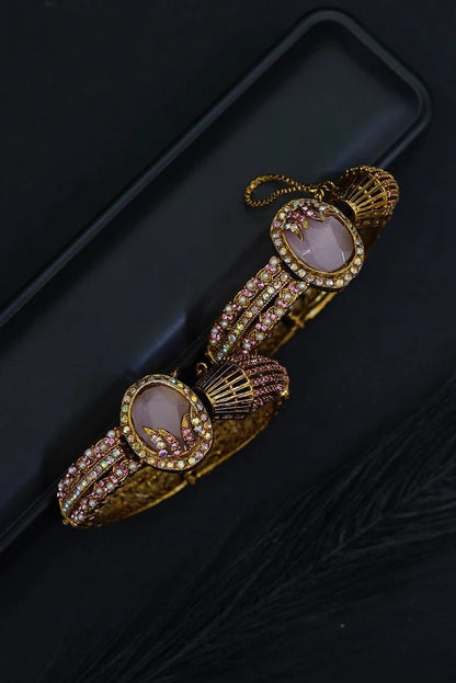 2 Pcs Antique Ottoman Style Gems Kangan