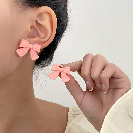 UNI-10975 - Pink Bow  - Earring
