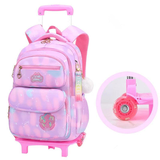 Girls Trolley School Bag Waterproof - 2 Wheels - image 2