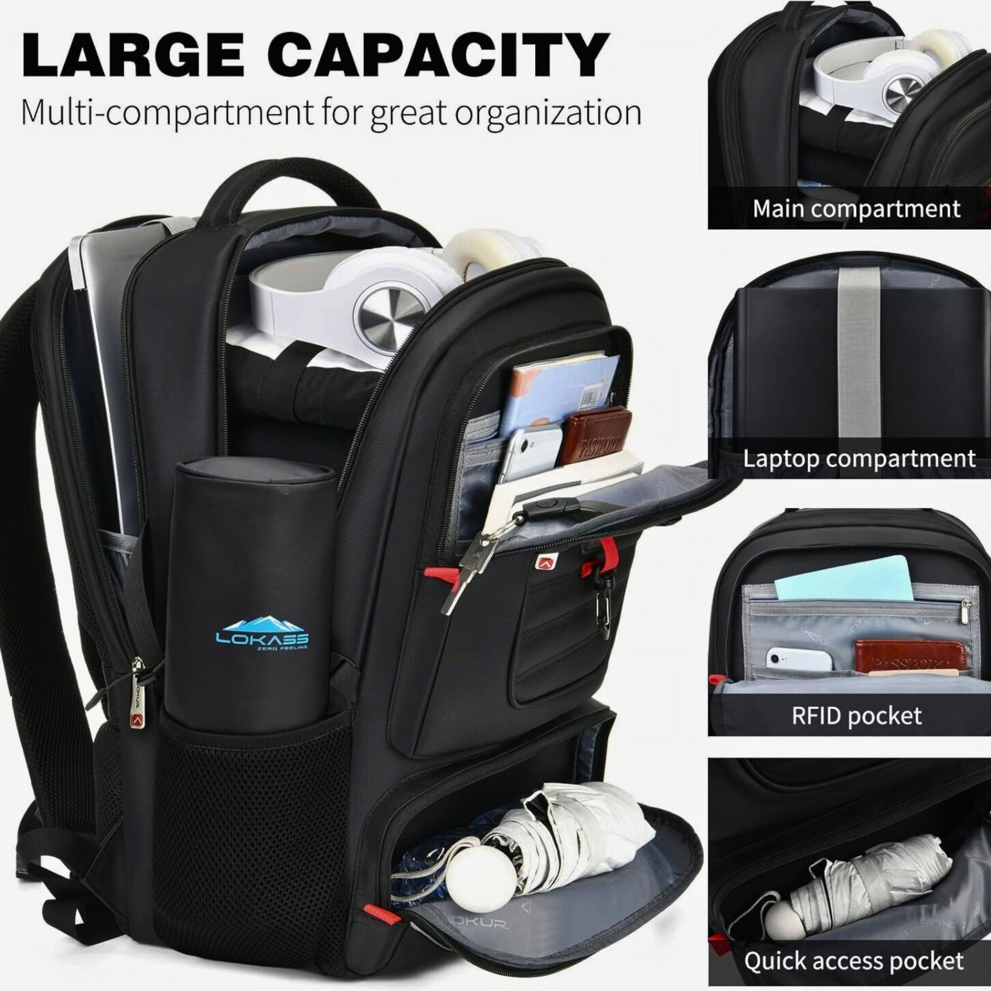 Aokur 17.5" Laptop Travel Backpack - image 2