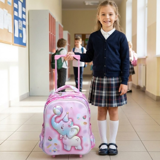 Kid's Trolley School Bag- Elephant - image 1