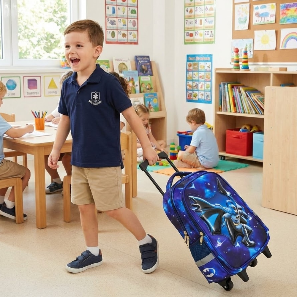 Batman Galaxy Edition Rolling School Bag - image 2