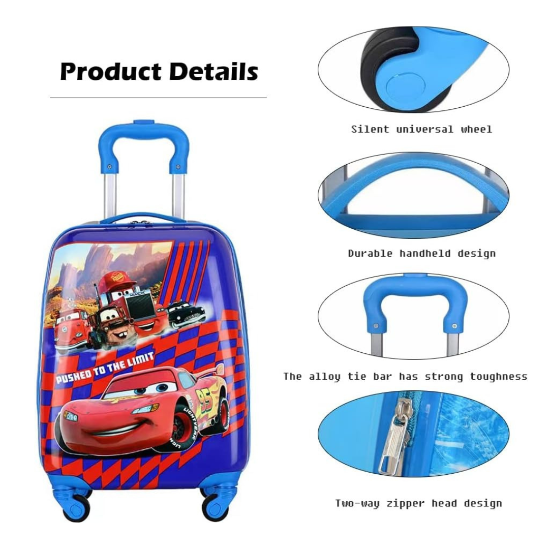 Cars Character Rolling Luggage for Kids - image 3