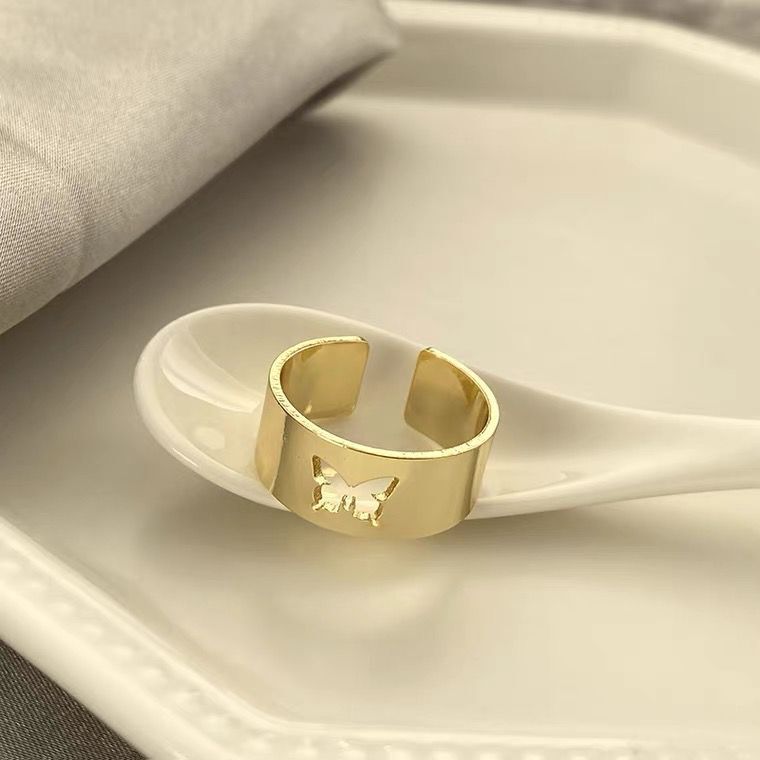 UNI-10086  - Butterfly Couple Ring Set Of 2