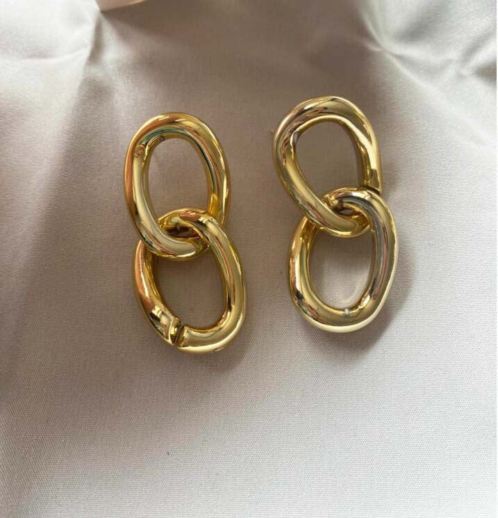 UNI-10109 - Gold  Glam Chain - Earring