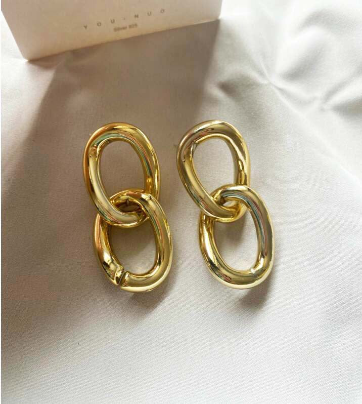 UNI-10109 - Gold  Glam Chain - Earring
