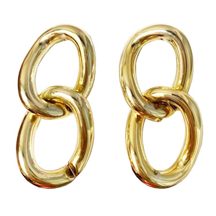 UNI-10109 - Gold  Glam Chain - Earring