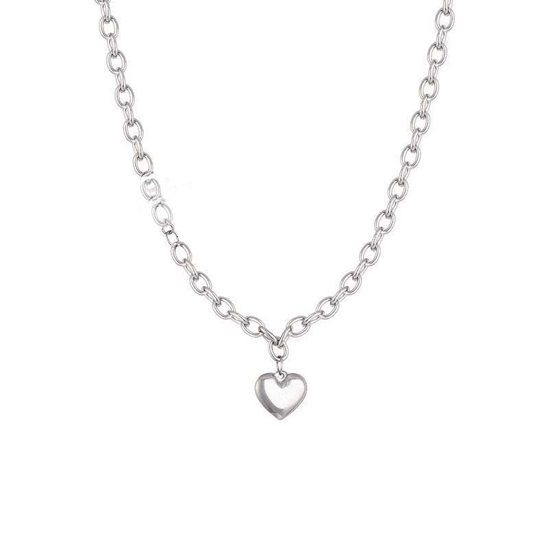 UNI-10120 - Silver Foiled Heart - Necklace