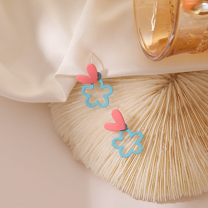 UNI-10122 - Simple Heart & Flower - Earring