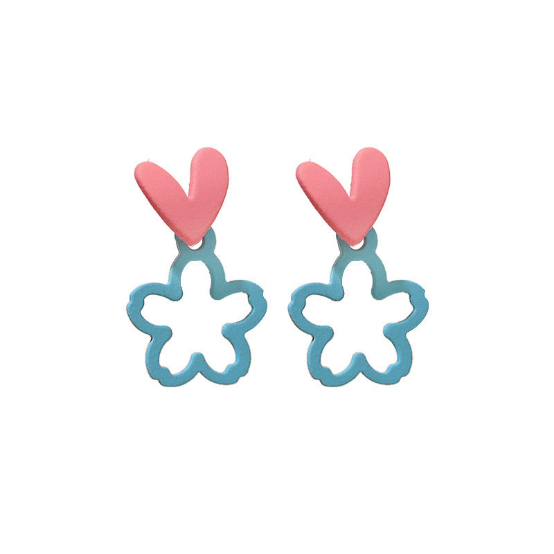 UNI-10122 - Simple Heart & Flower - Earring
