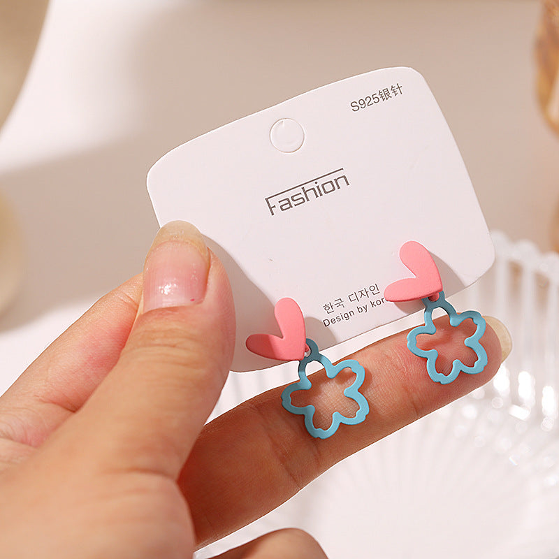UNI-10122 - Simple Heart & Flower - Earring