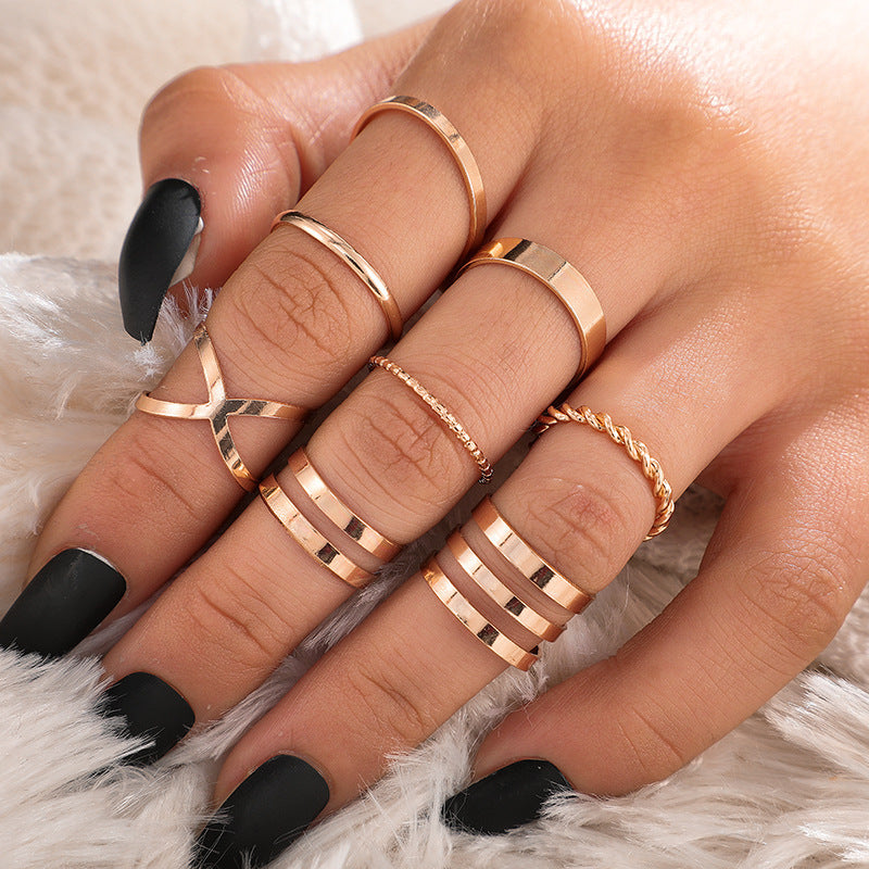 UNI-10142  - Classy Foiled - Ring Set of 7