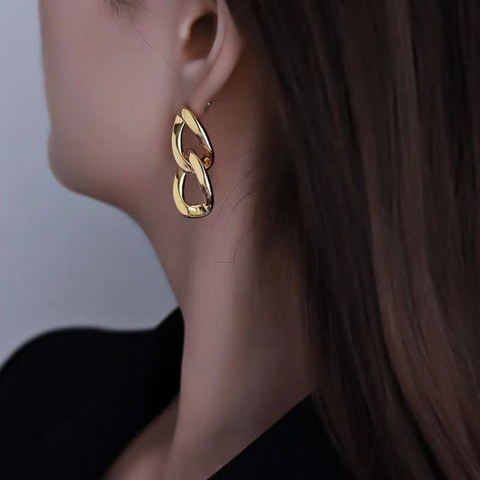 UNI-10051 - Chunky Foiled Chain - Earring
