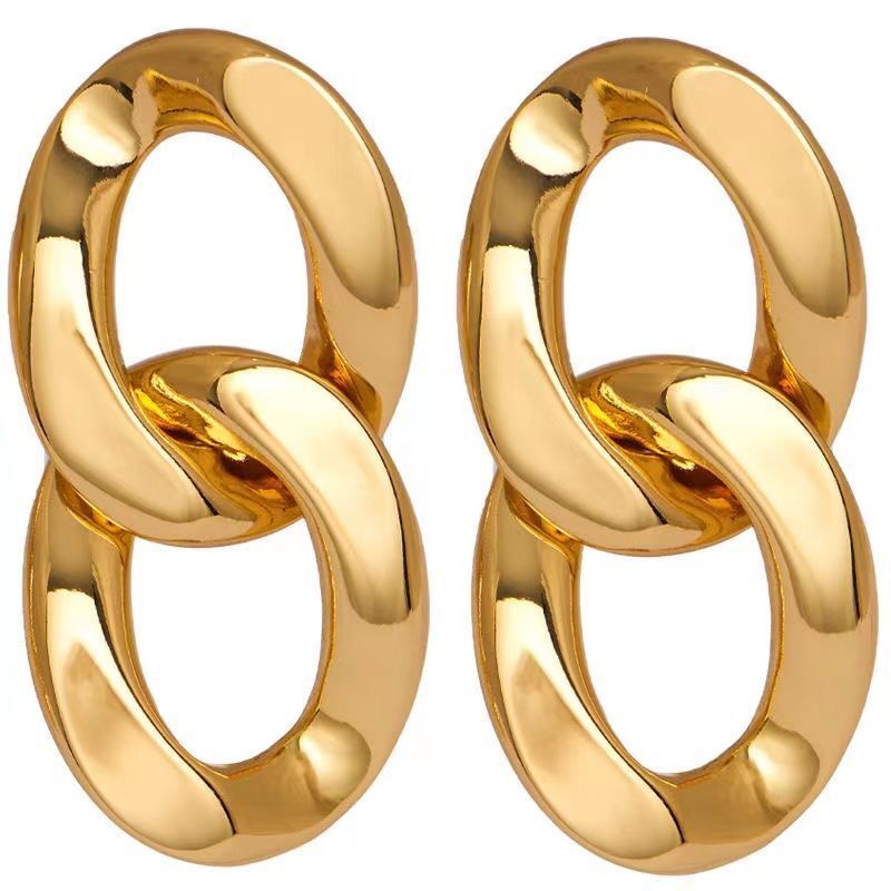 UNI-10051 - Chunky Foiled Chain - Earring