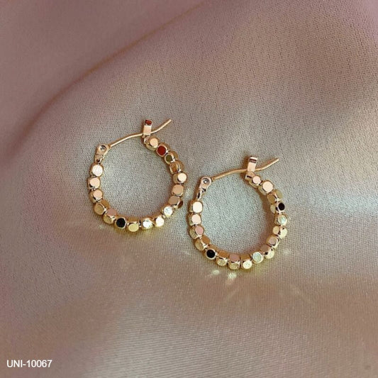 UNI-10067 -  Gold Foil Beads  - Earring