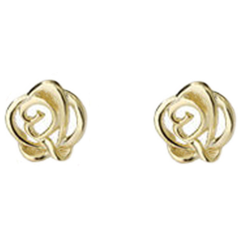 UNI-10234 - Mini Gold Rose   - Earring