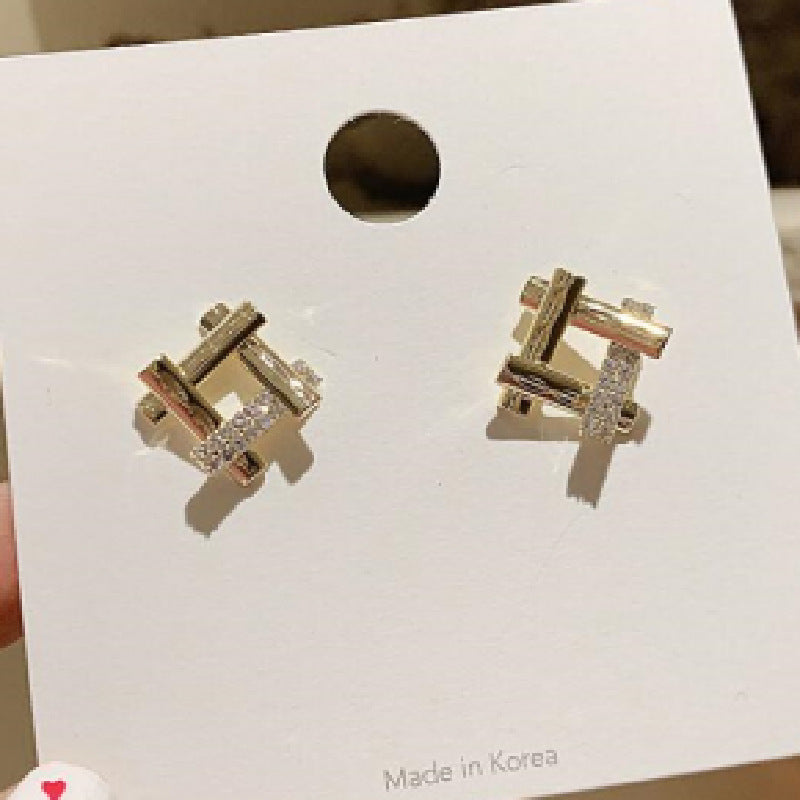 UNI-10240- Geometric Square - Earring