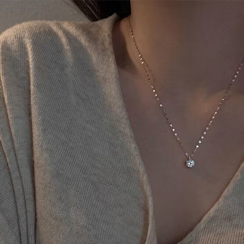 UNI-10241 - Sparkle Diamond Silver - Necklace