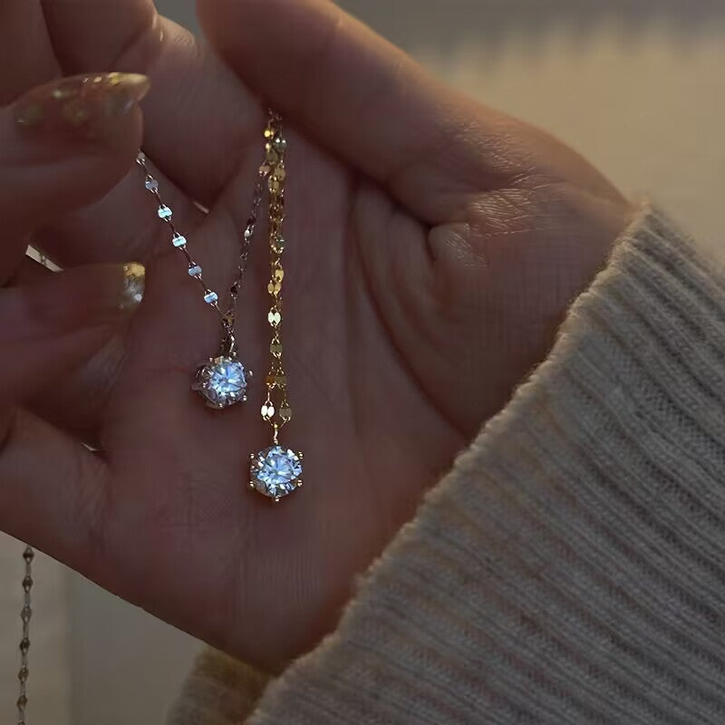 UNI-10241 - Sparkle Diamond Silver - Necklace