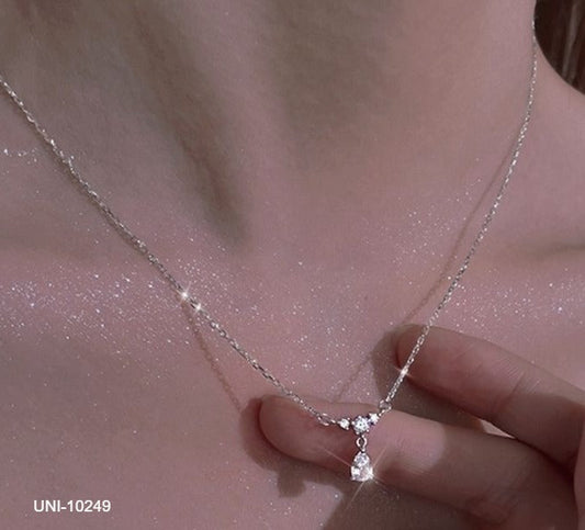 UNI-10249 - Diamond Silver - Necklace