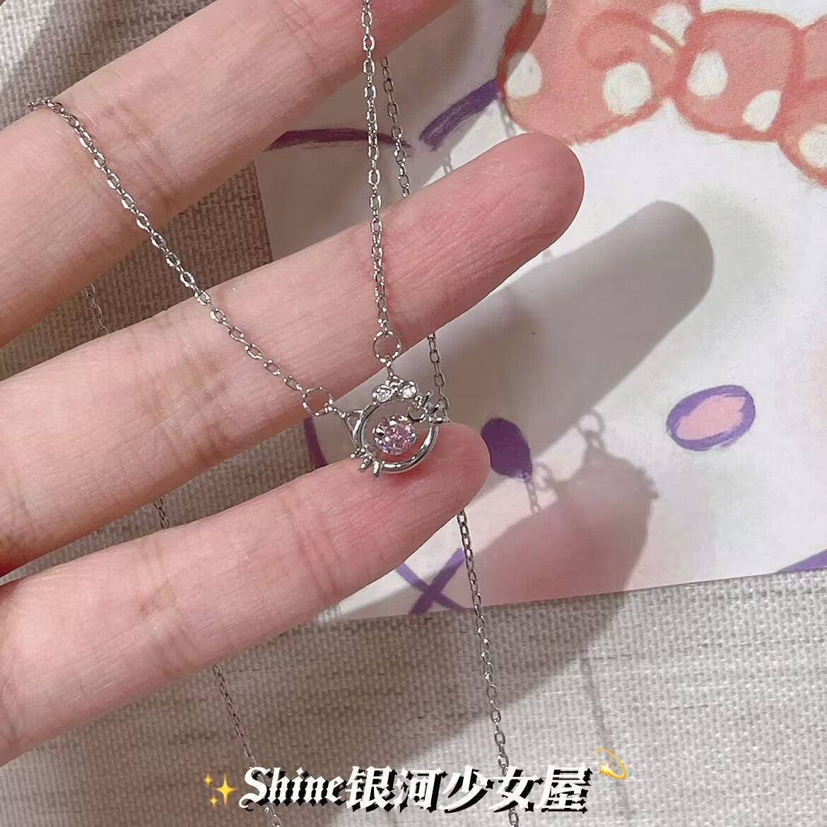 UNI-10253 - Hello Kitty Silver - Necklace