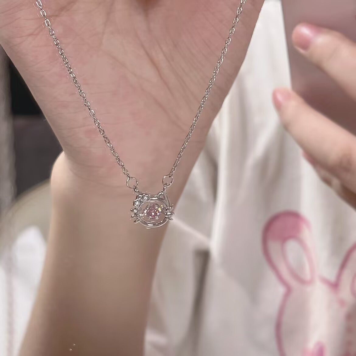 UNI-10253 - Hello Kitty Silver - Necklace