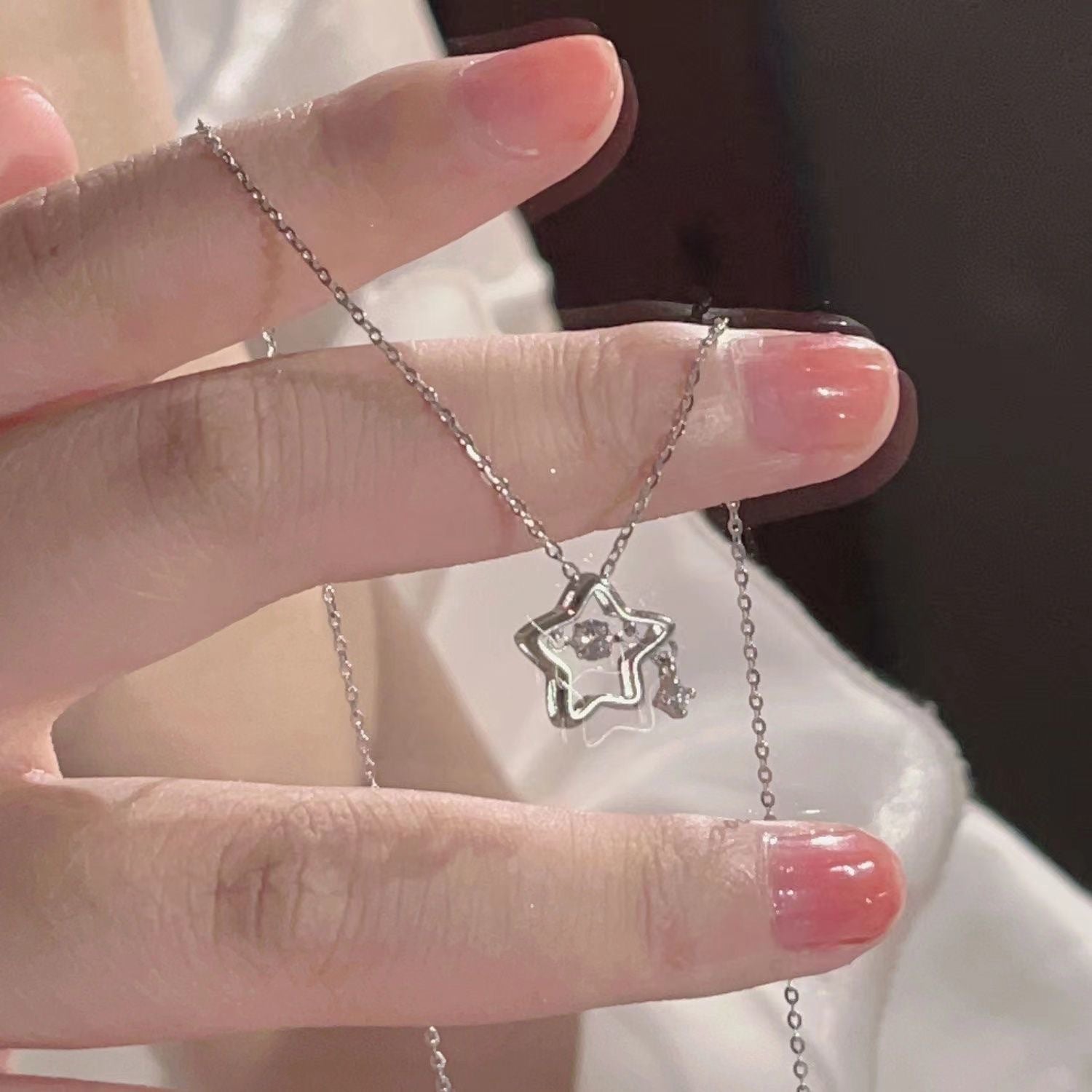 UNI-10254 - Silver Star - Necklace