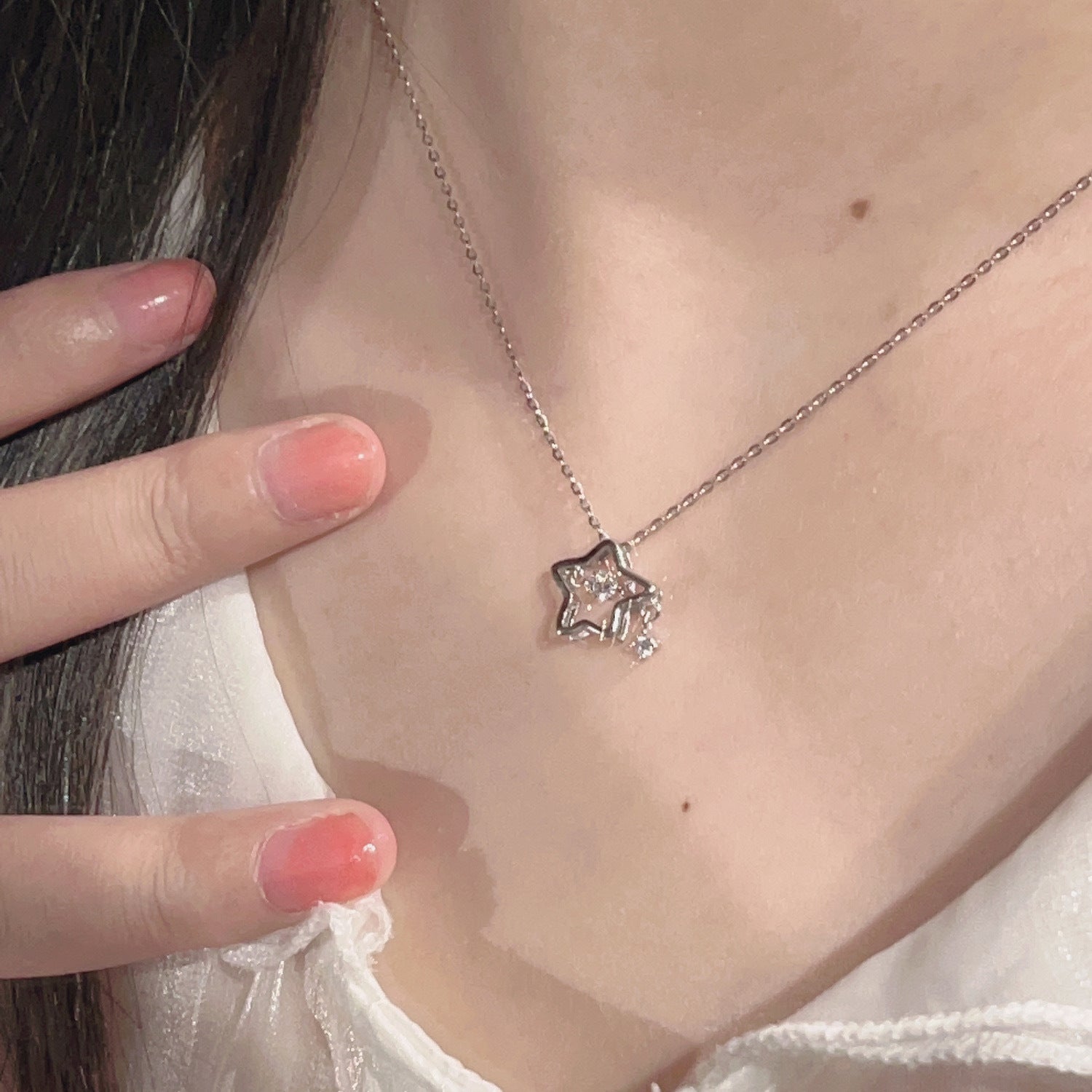 UNI-10254 - Silver Star - Necklace