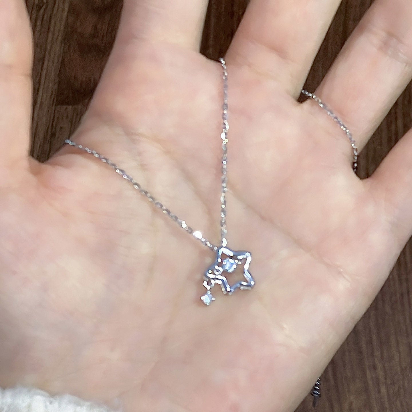 UNI-10254 - Silver Star - Necklace