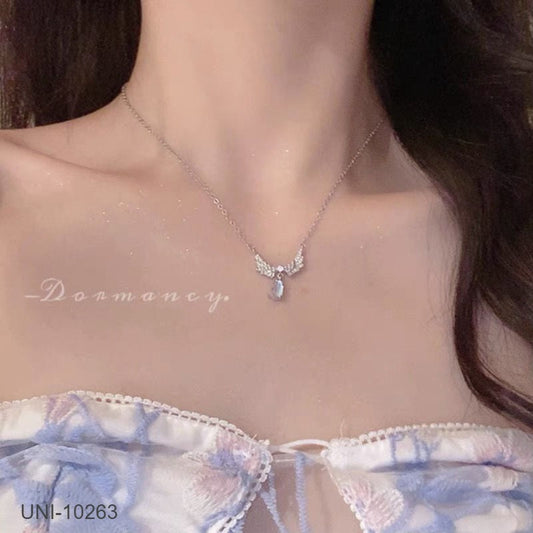 UNI-10263 - Angel Wings Silver - Necklace