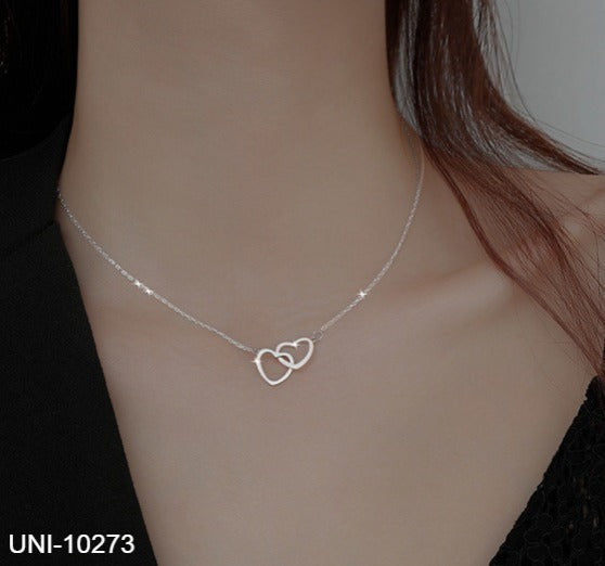 UNI-10273 - Heart Silver - Necklace