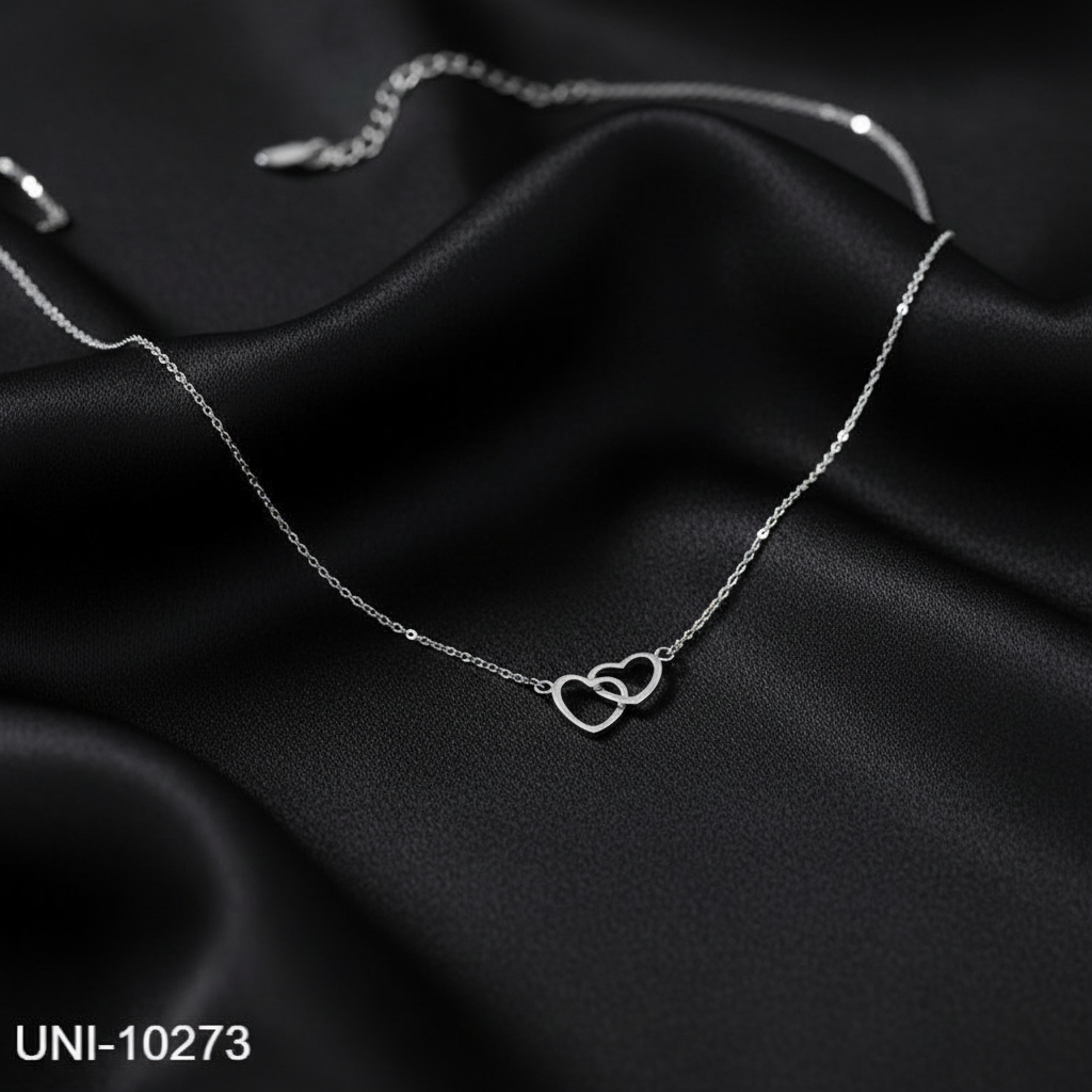 UNI-10273 - Heart Silver - Necklace