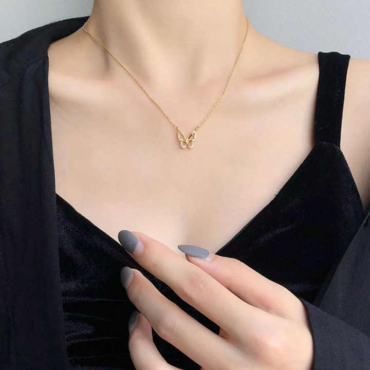 UNI-10279 - Gold Butterfly - Necklace
